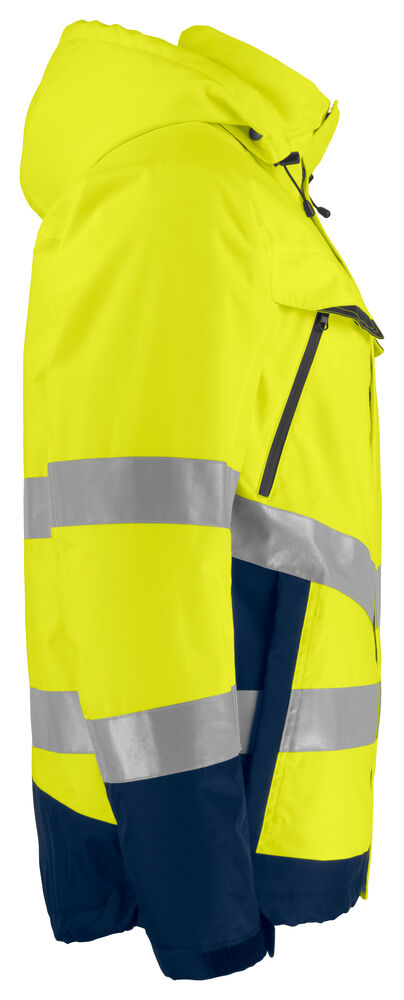 6441 GEFÜTTERTER WIND- UND WASSERDICHTER WARNSCHUTZ PARKA EN ISO 20471 KLASSE 3 / EN ISO 343