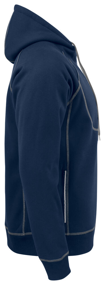 2130 DICKERE KAPUZEN SWEATSHIRT JACKE MIT KONTRASTNÄHTEN