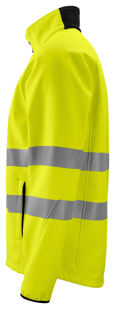 6432 2 LAGIGE WARNSCHUTZ SOFTSHELL JACKE EN ISO 20471 KLASSE 3/2