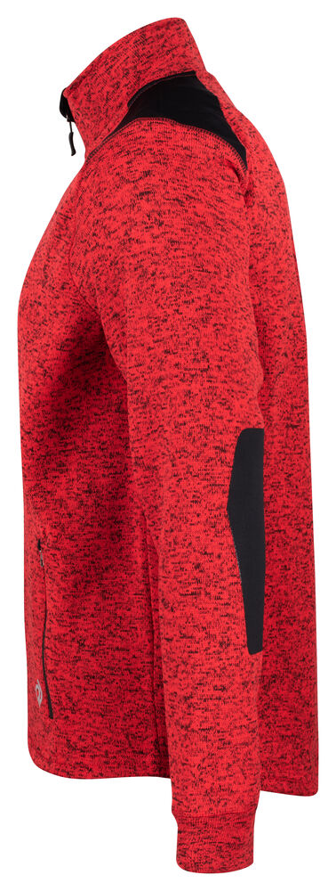 3318 FLEECE JACKE IN MELANGE OPTIK