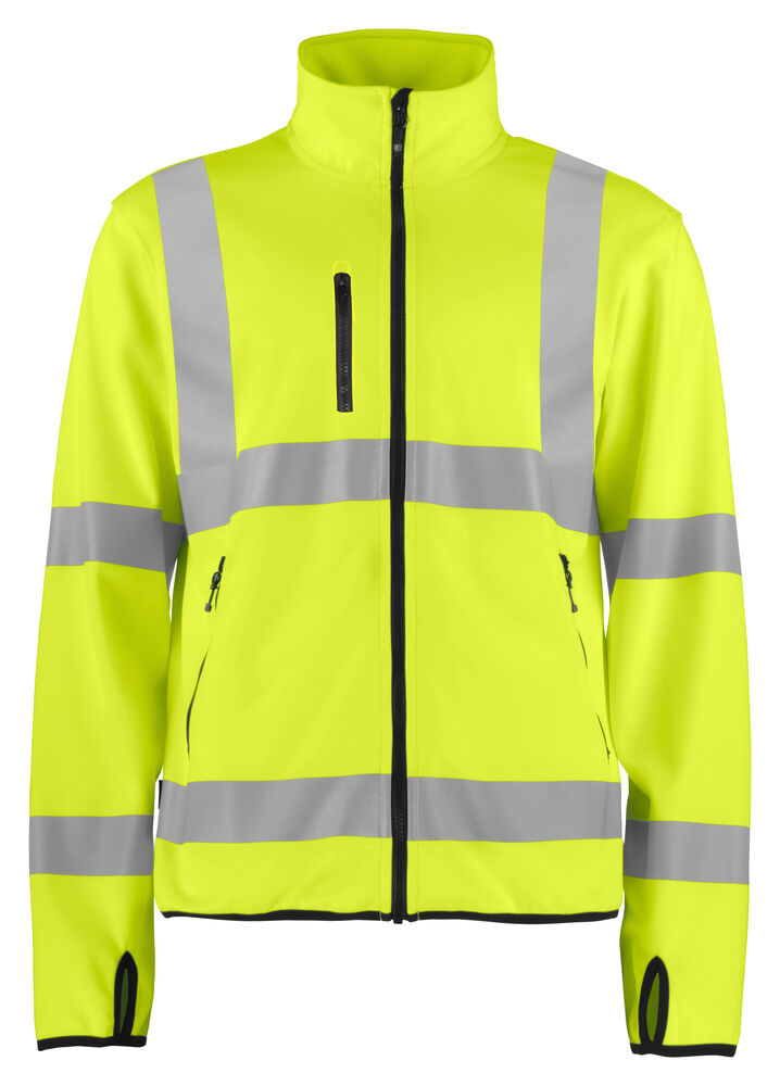 6105 LEICHTE WARNSCHUTZ SOFTSHELL JACKE EN ISO 20471 KLASSE 3