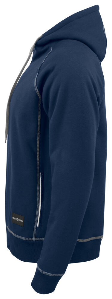 2130 DICKERE KAPUZEN SWEATSHIRT JACKE MIT KONTRASTNÄHTEN