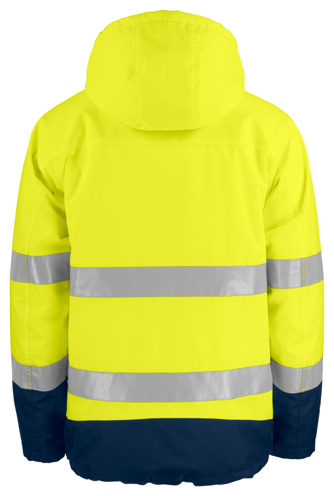 6441 GEFÜTTERTER WIND- UND WASSERDICHTER WARNSCHUTZ PARKA EN ISO 20471 KLASSE 3 / EN ISO 343