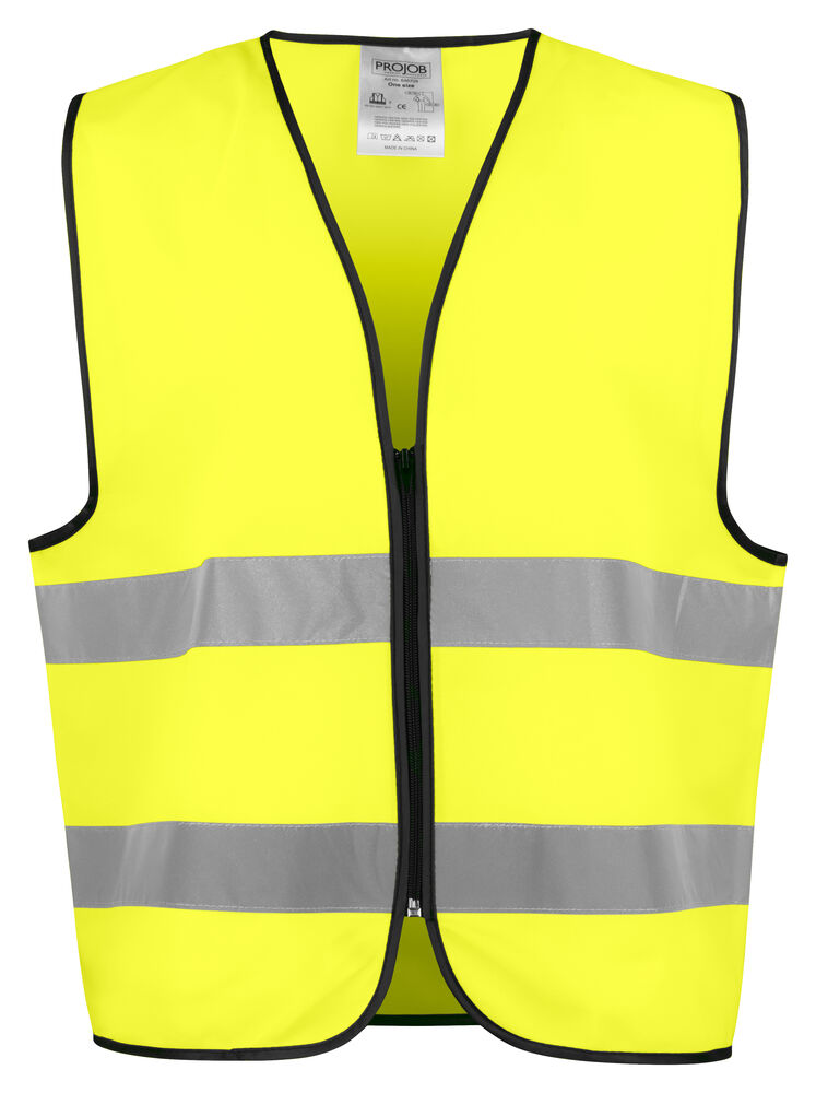 6709 SICHERHEITSWESTE MIT ZIP EN ISO 20471 KLASSE 2