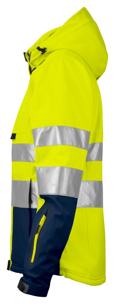 6424 GEFÜTTERTE SOFTSHELL DAMENJACKE EN ISO 20471 KLASSE 3/2