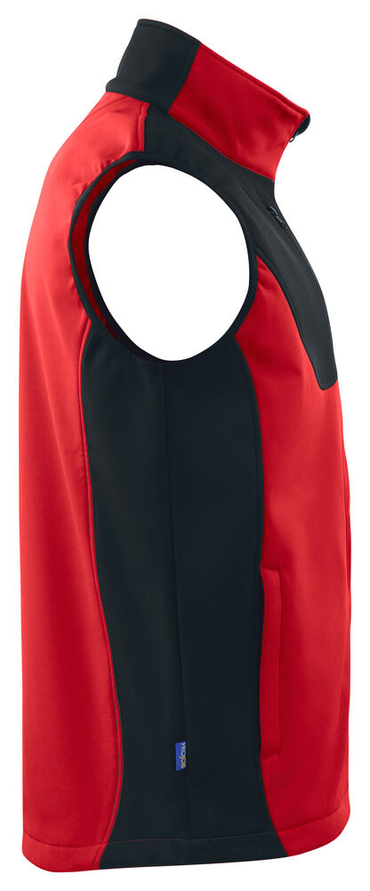 3702 SOFTSHELL WESTE MIT KONTRASTELEMENTEN