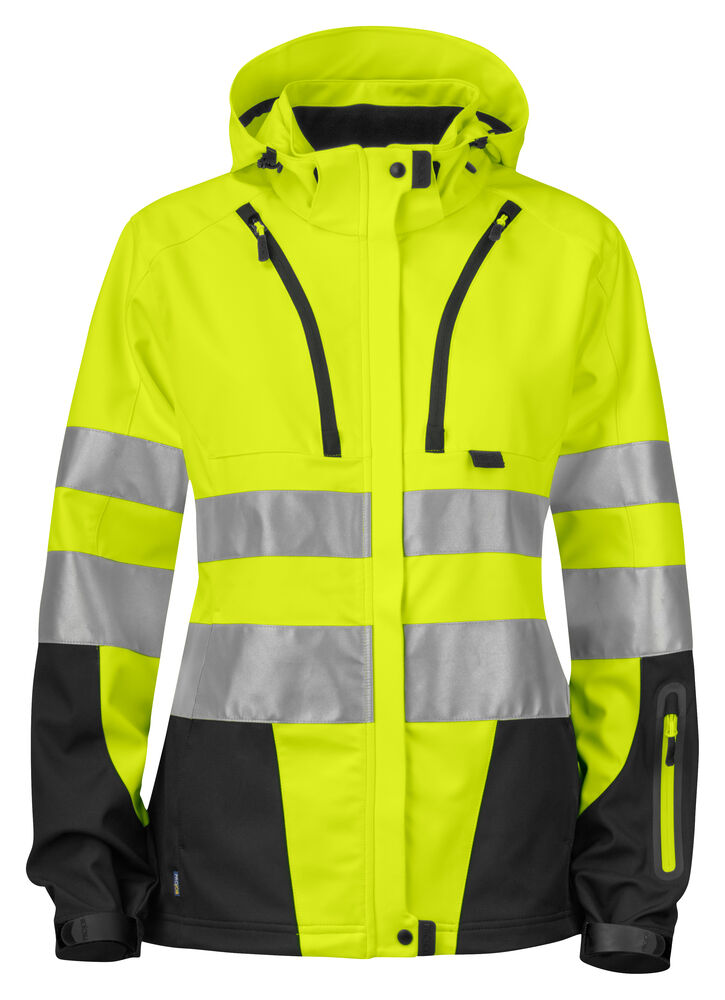 6423 FUNKTIONELLE SOFTSHELL DAMENJACKE EN ISO 20471 KLASSE 3 /2