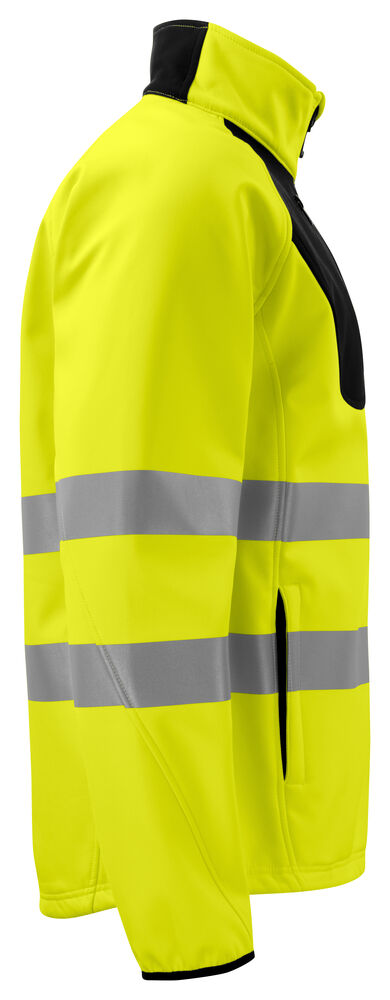 6432 2 LAGIGE WARNSCHUTZ SOFTSHELL JACKE EN ISO 20471 KLASSE 3/2
